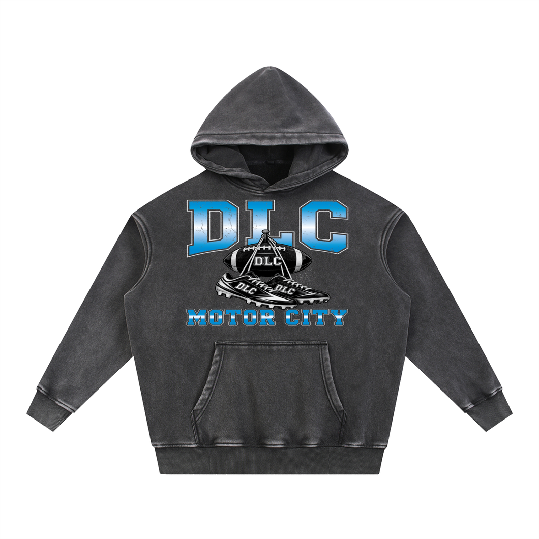 Hunt  Gridiron Snow Wash Oversize Hoodie
